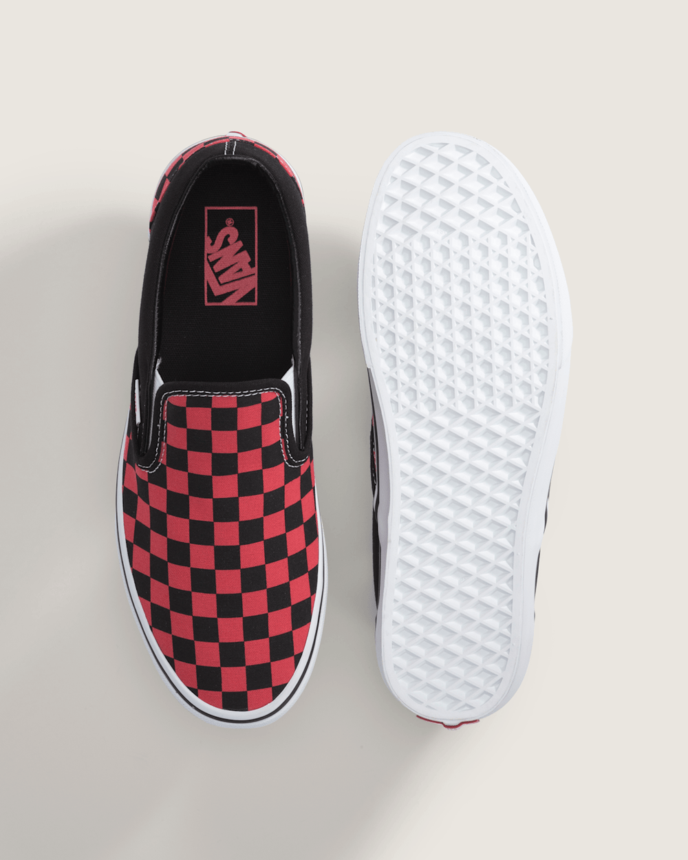 Classic Slip-On Checkerboard Shoe in Checkerboard Crimson Haze Red | Vans sale