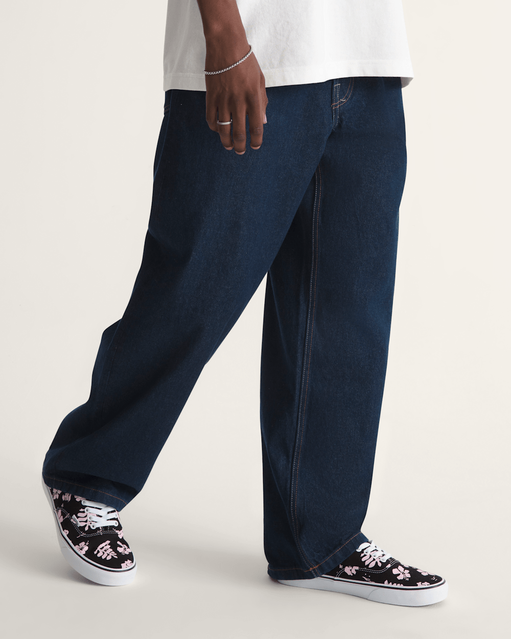 Premium Check-5 Loose Denim Pants in Dark Rinse Blue | Vans on sale