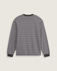 Wesley Stripe Long Sleeve Knit Shirt in Faded Black | Vans outlet