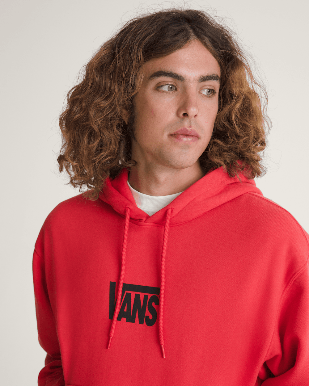 Stretch Logo Pullover Hoodie in Crimson Haze Red | Vans on sale