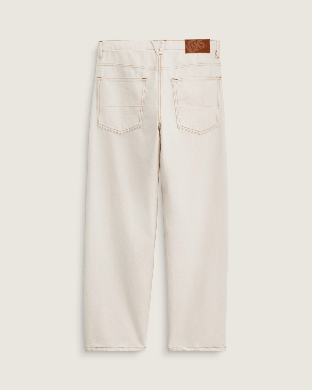 Premium Check-5 Loose Denim Pants in Natural Seed Beige | Vans discount