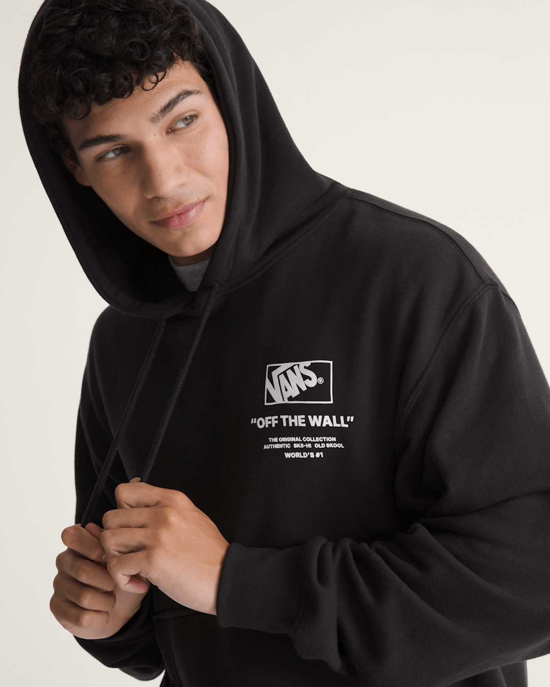 Stacked Hi Pullover Hoodie in Black / White | Vans outlet