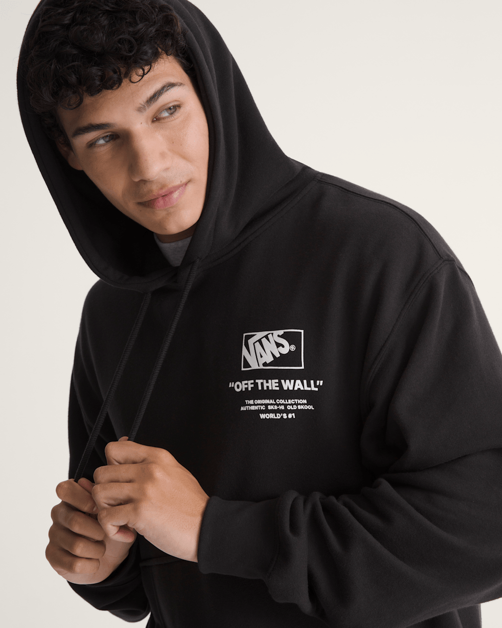 Stacked Hi Pullover Hoodie in Black / White | Vans outlet