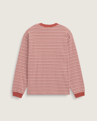 Wesley Stripe Long Sleeve Knit Shirt in Light Bronze Brown | Vans discount