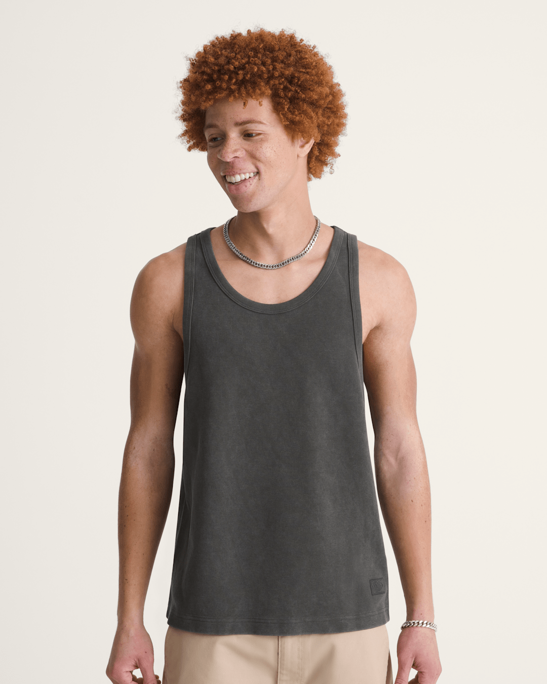 Premium Waffle Tank Top in Faded Black | Vans online