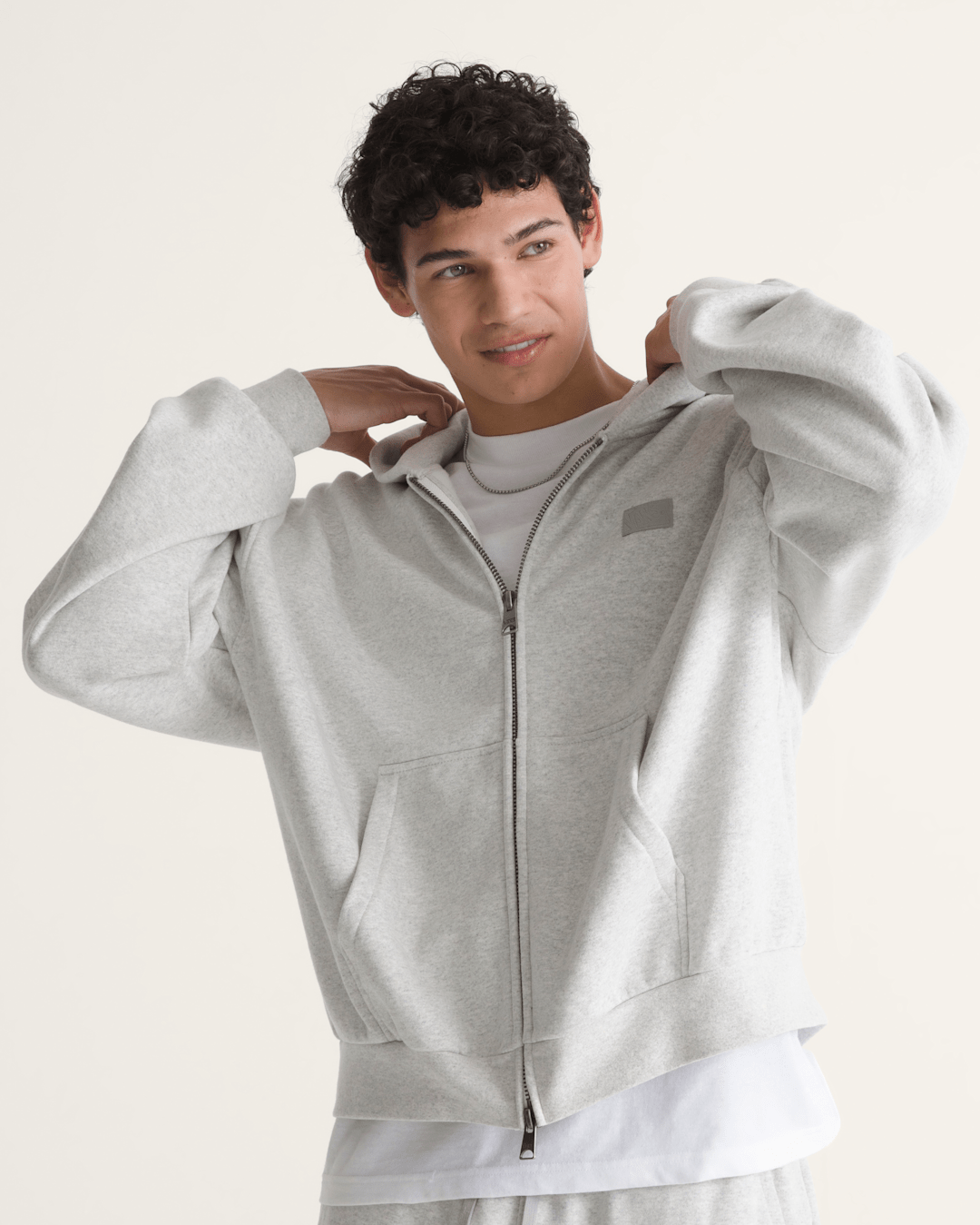 Premium Zip Hoodie in Ash Heather Grey | Vans on sale