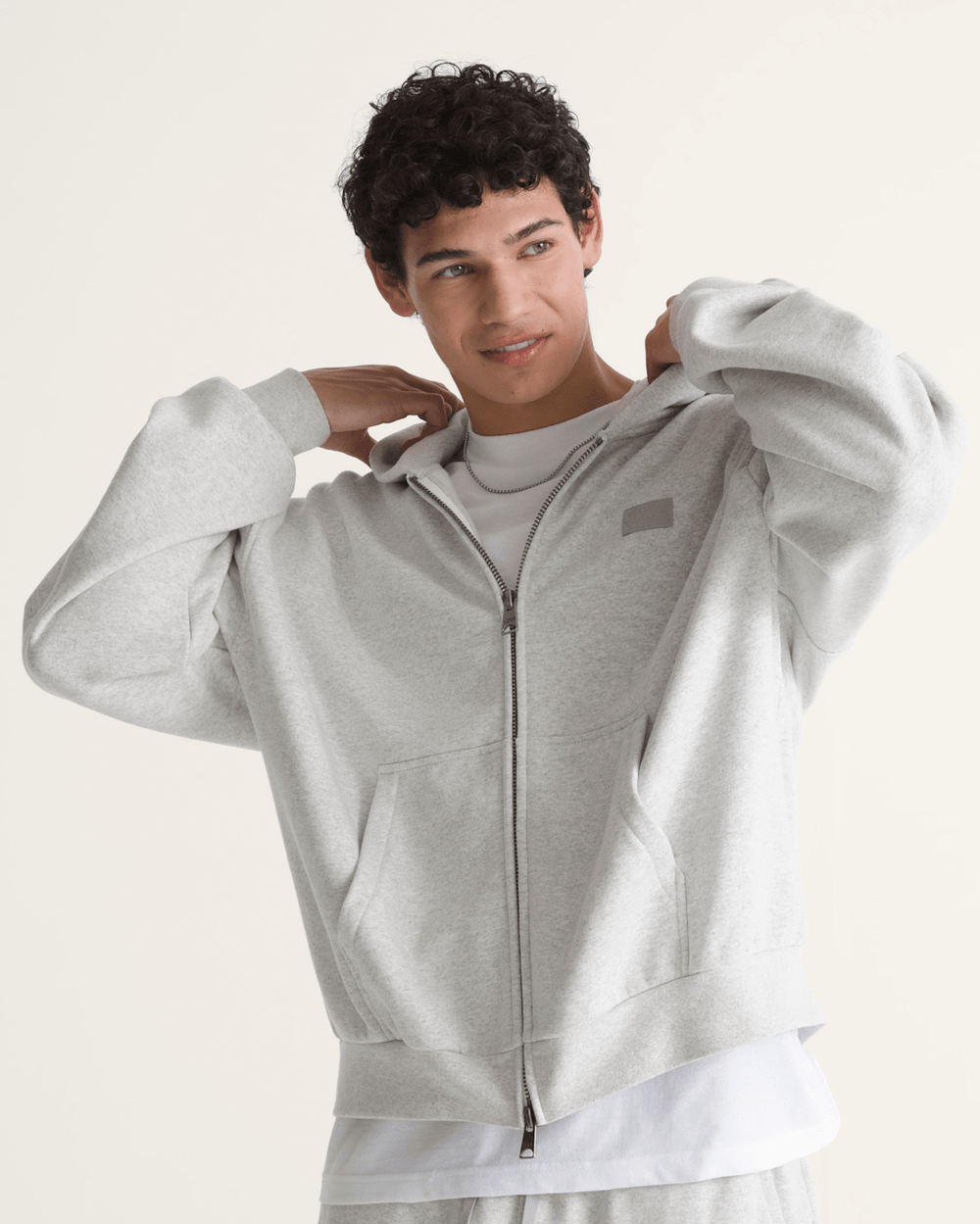 Premium Zip Hoodie in Ash Heather Grey | Vans on sale