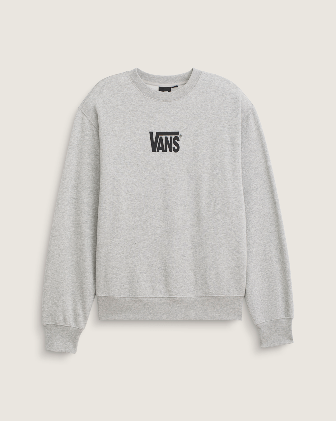 Stretch Logo Crew Sweatshirt in Cement Heather Grey | Vans discount
