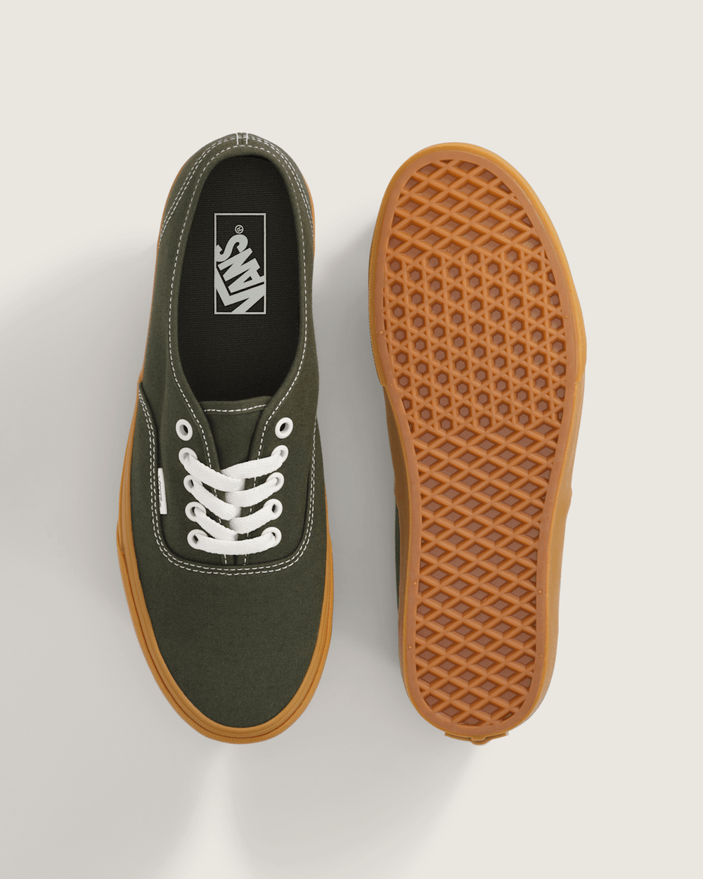 Authentic Shoe in Gum Obsidian Fern Green | Vans discount