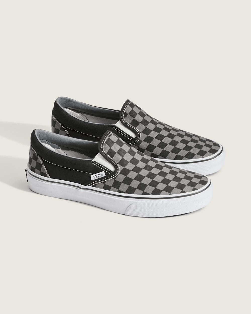 Classic Checkerboard Slip-On Black/Pewter Shoe | Vans online
