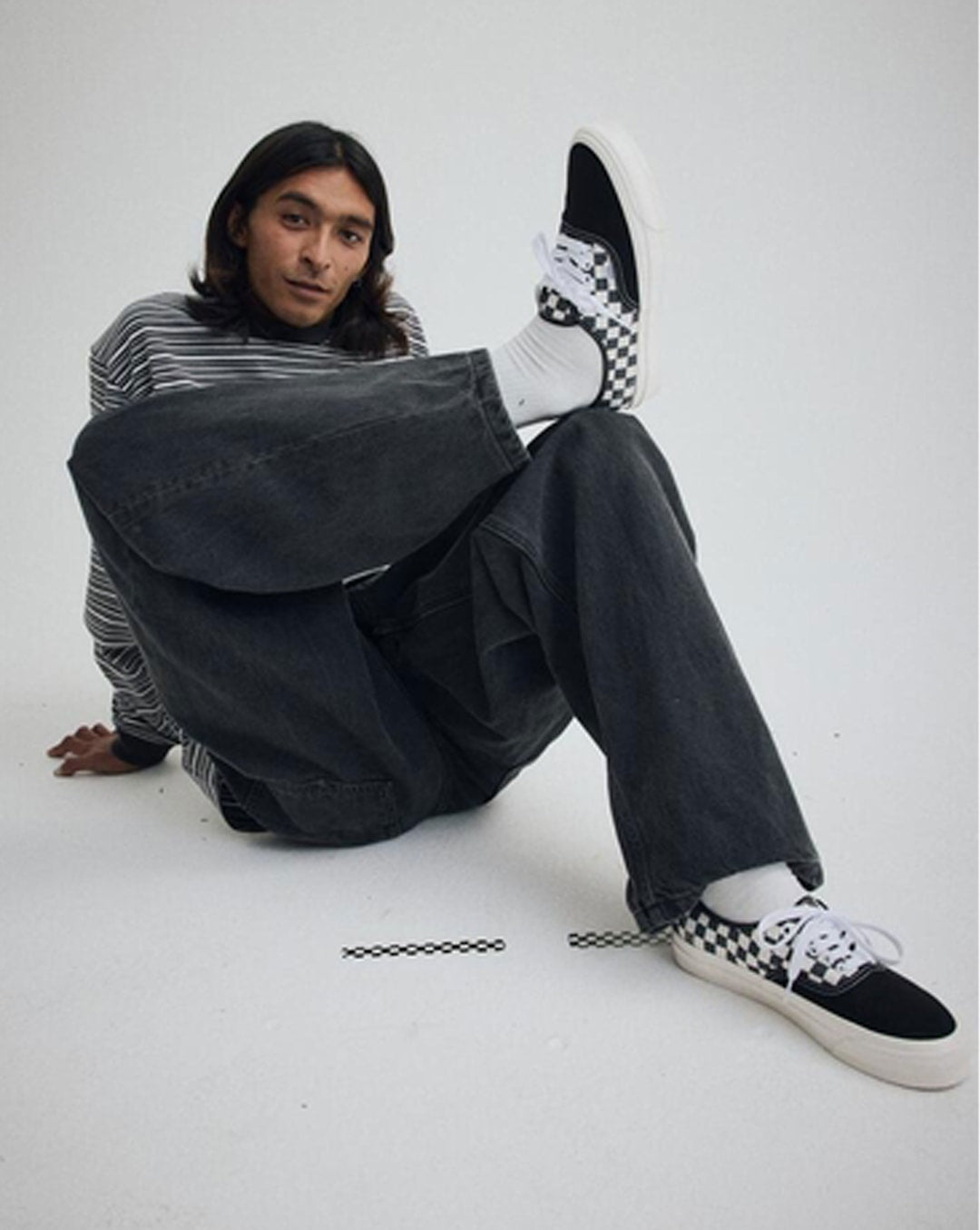 Premium Authentic Checkerboard Shoe in Checkerboard Asphalt Grey / White | Vans on sale