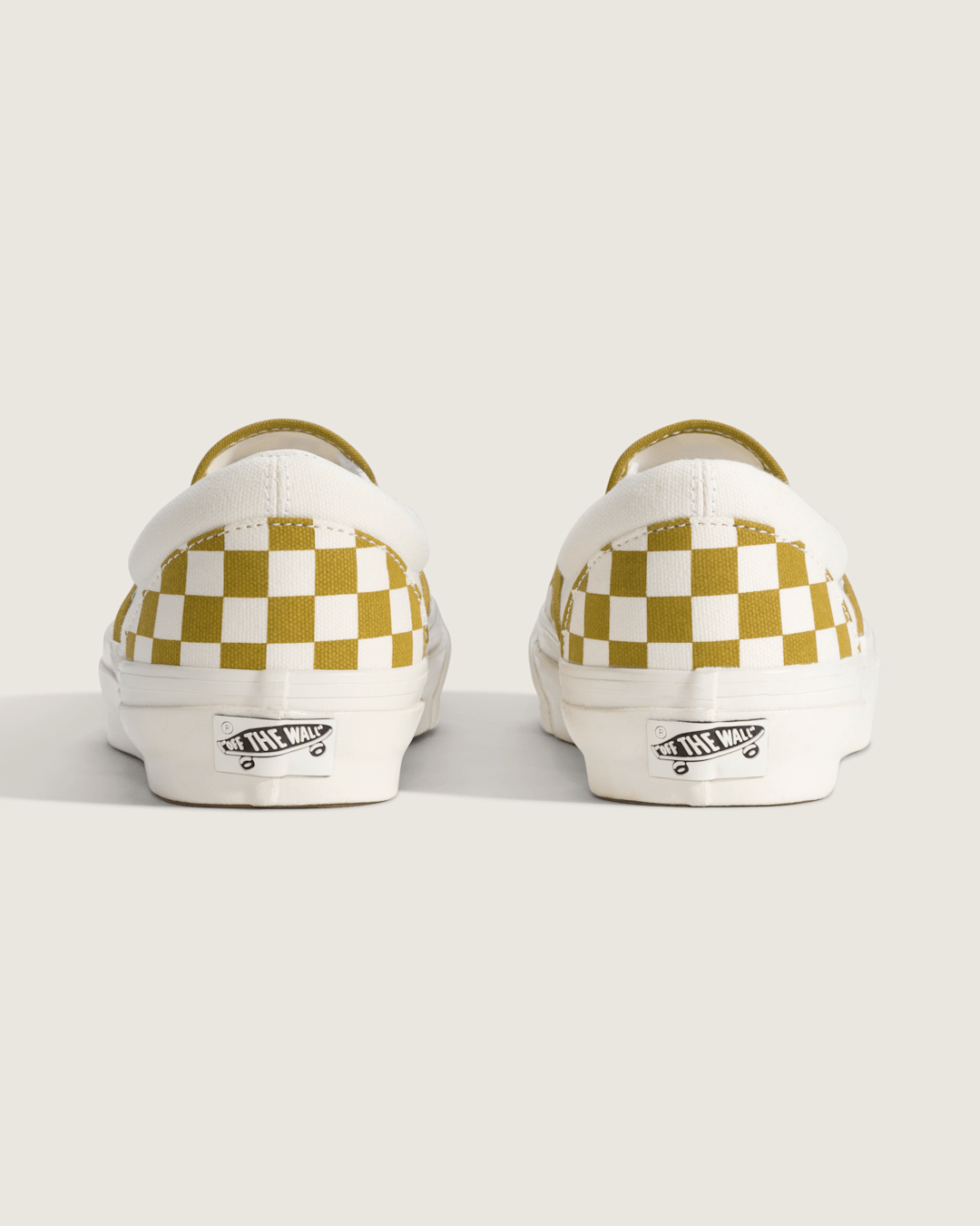 Premium Classic Slip-On Checkerboard Shoe in Checkerboard Burnt Gold Yellow | Vans near me