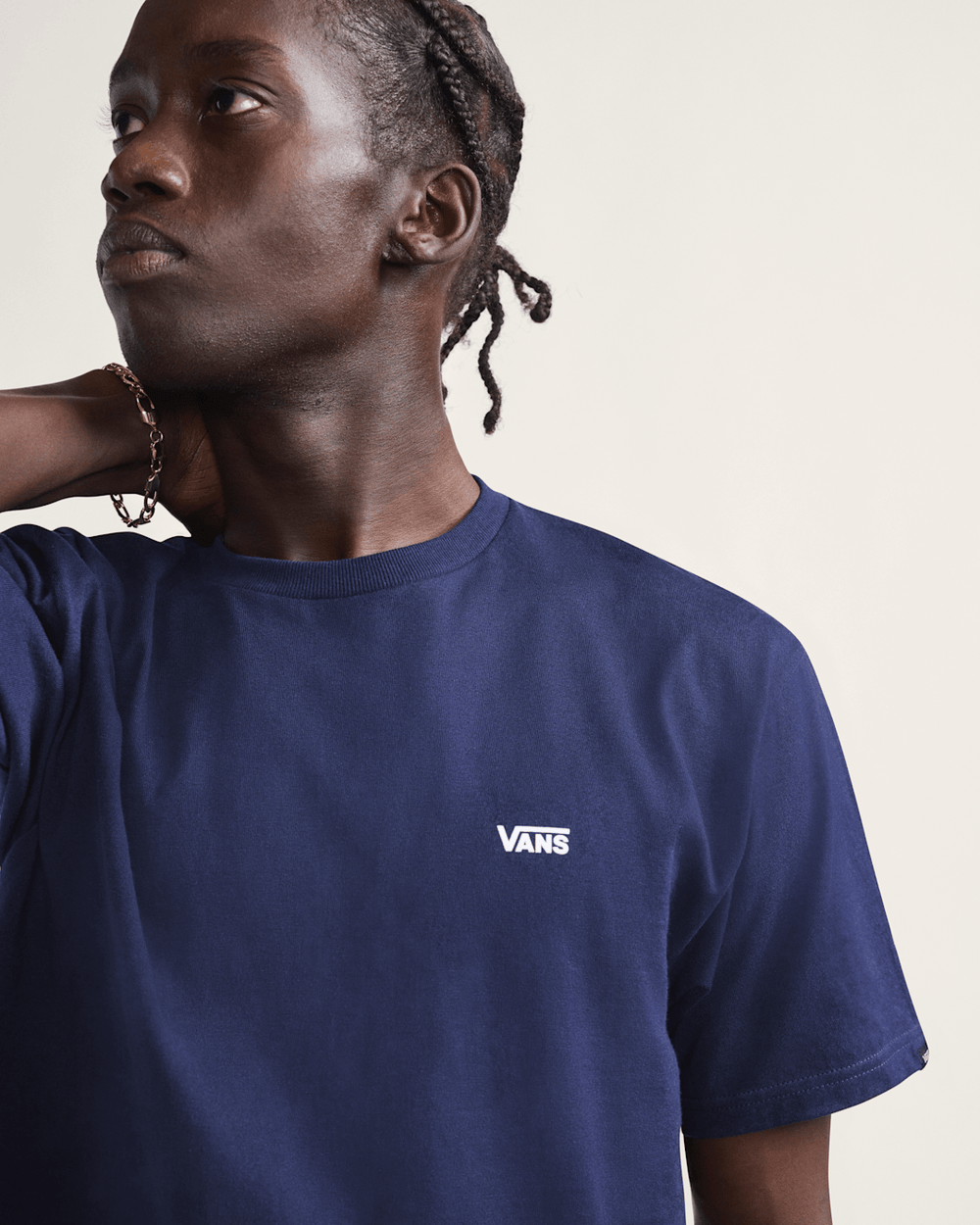 Left Chest Logo T-Shirt in Navy Blue | Vans near me