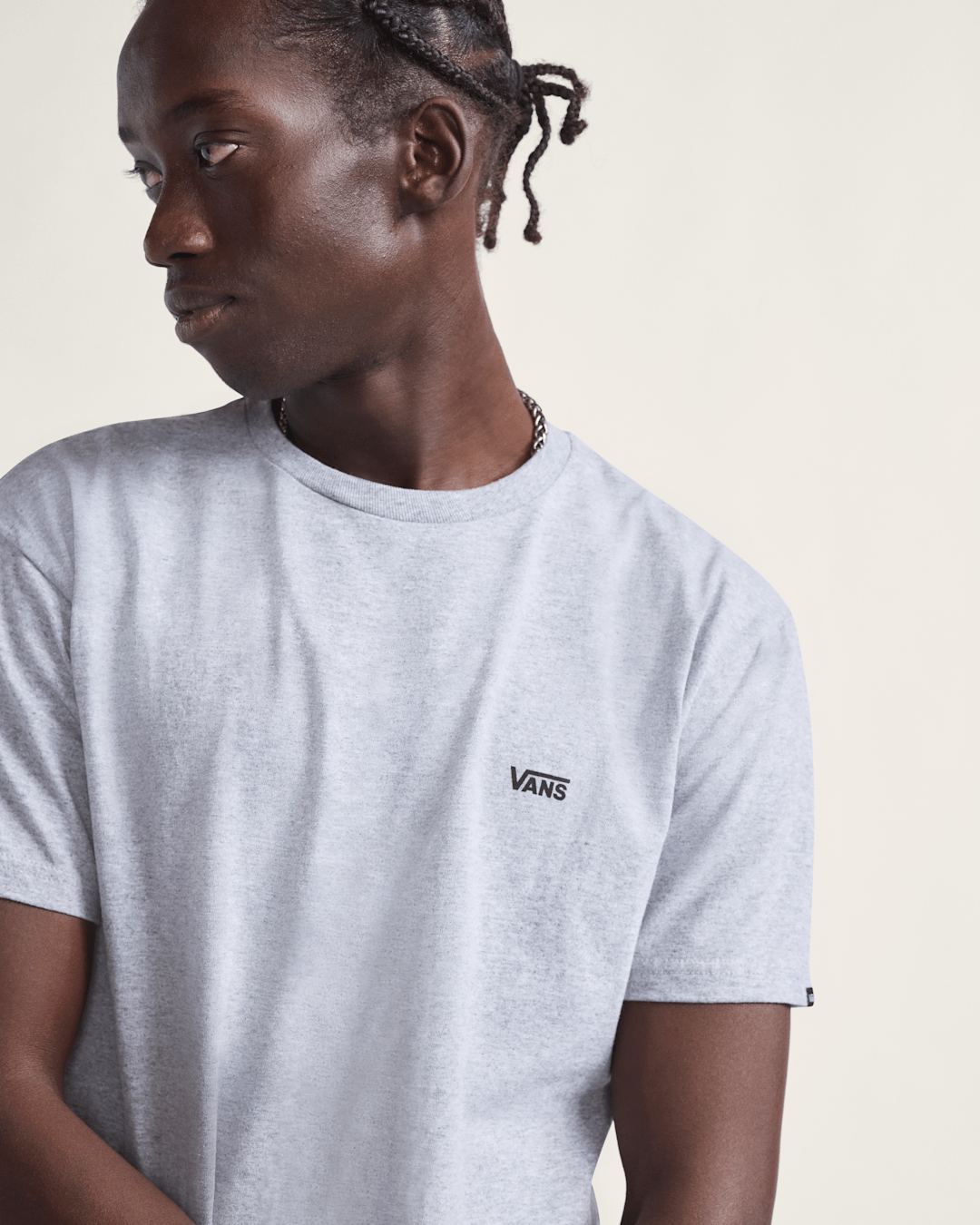 Left Chest Logo T-Shirt in Heather Grey | Vans discount
