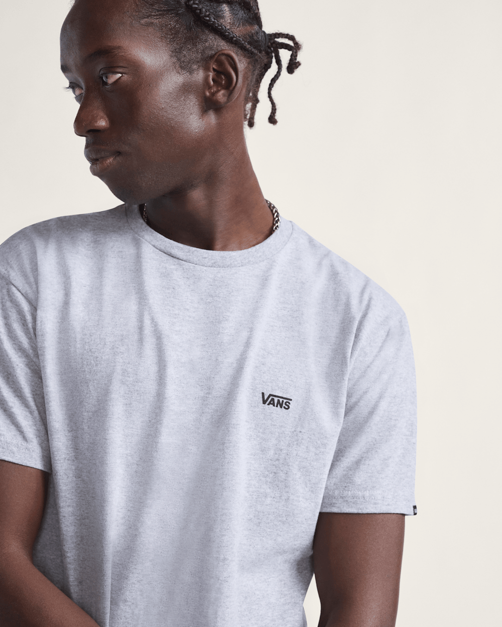 Left Chest Logo T-Shirt in Heather Grey | Vans discount