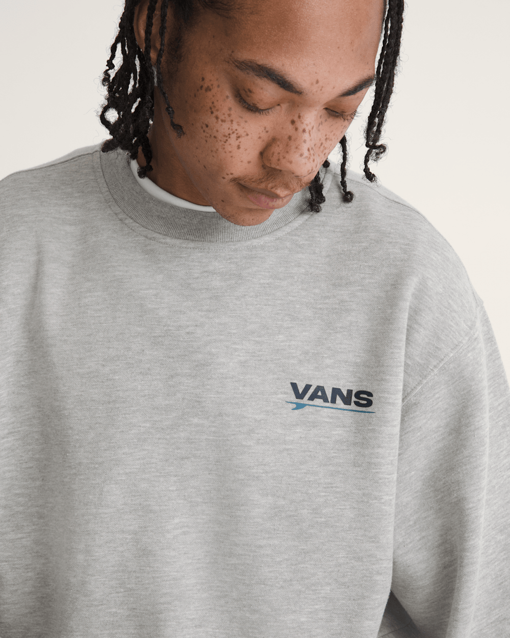Palms Crew Sweatshirt in Cement Heather | Vans online