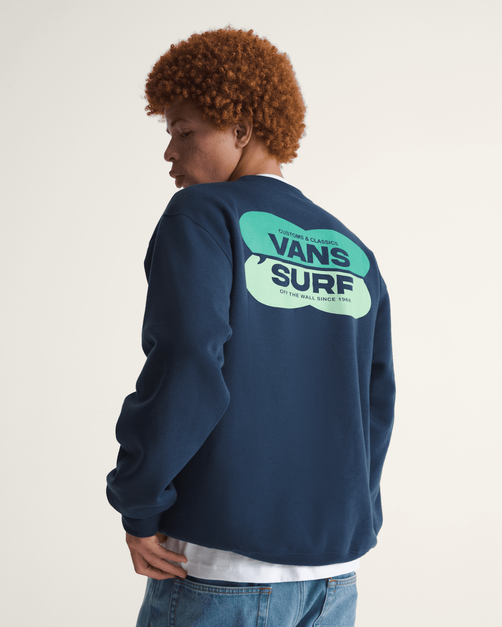 Palms Crew Sweatshirt in Dress Blues | Vans online