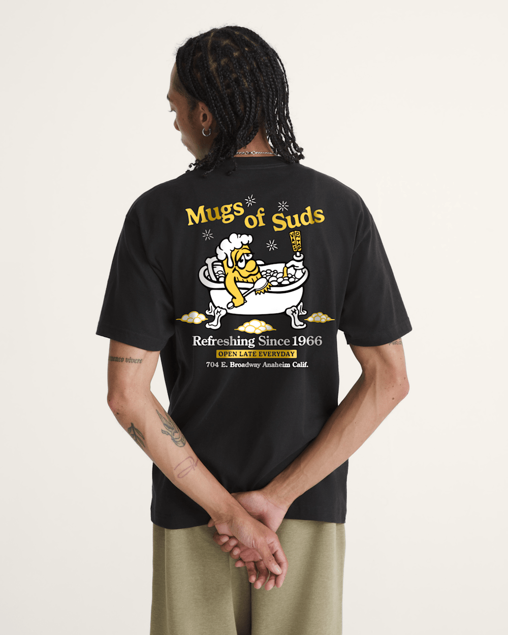 Mugs of Suds T-Shirt in Black | Vans sale