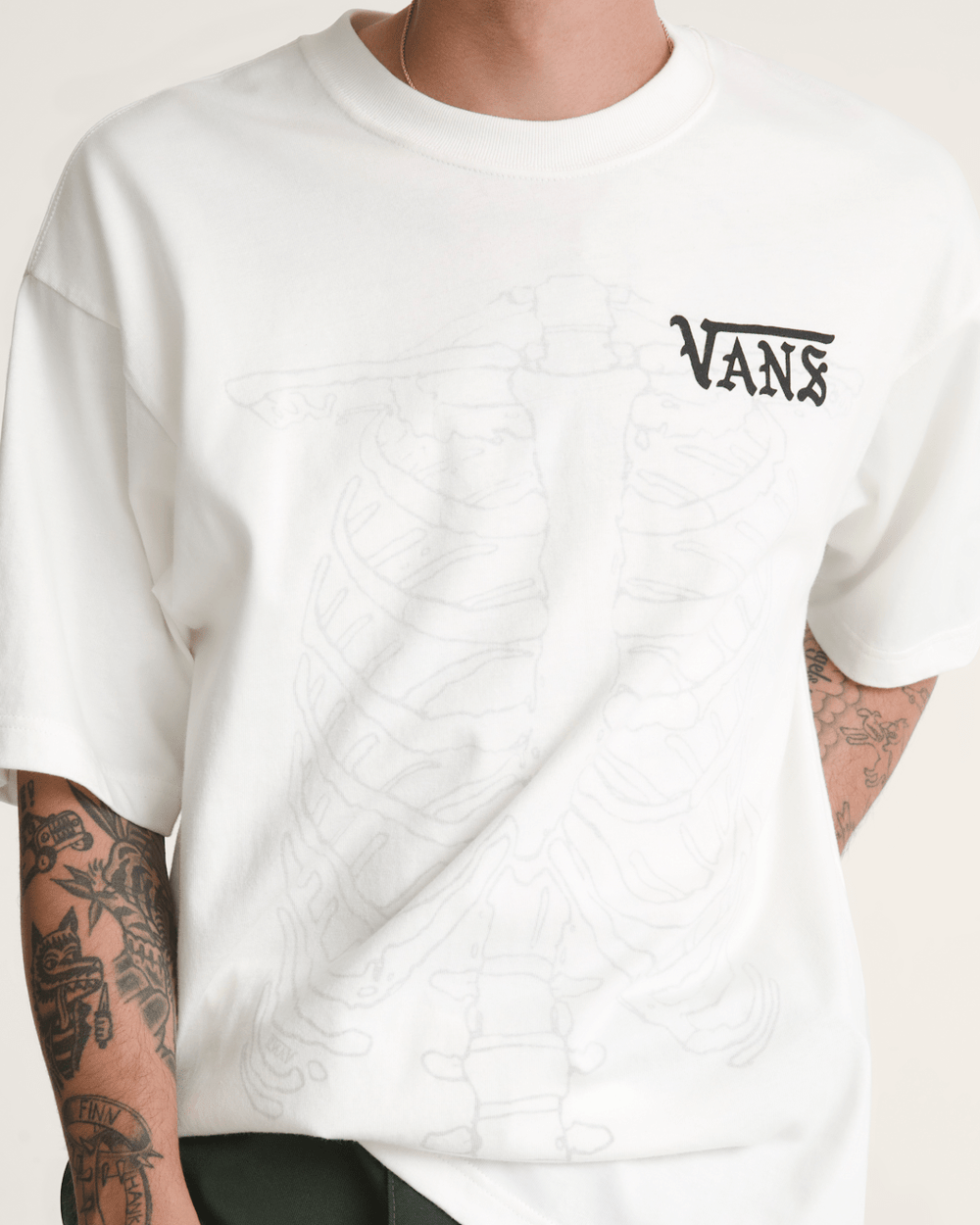 Ribcage Reversible T-Shirt in Egret White | Vans discount