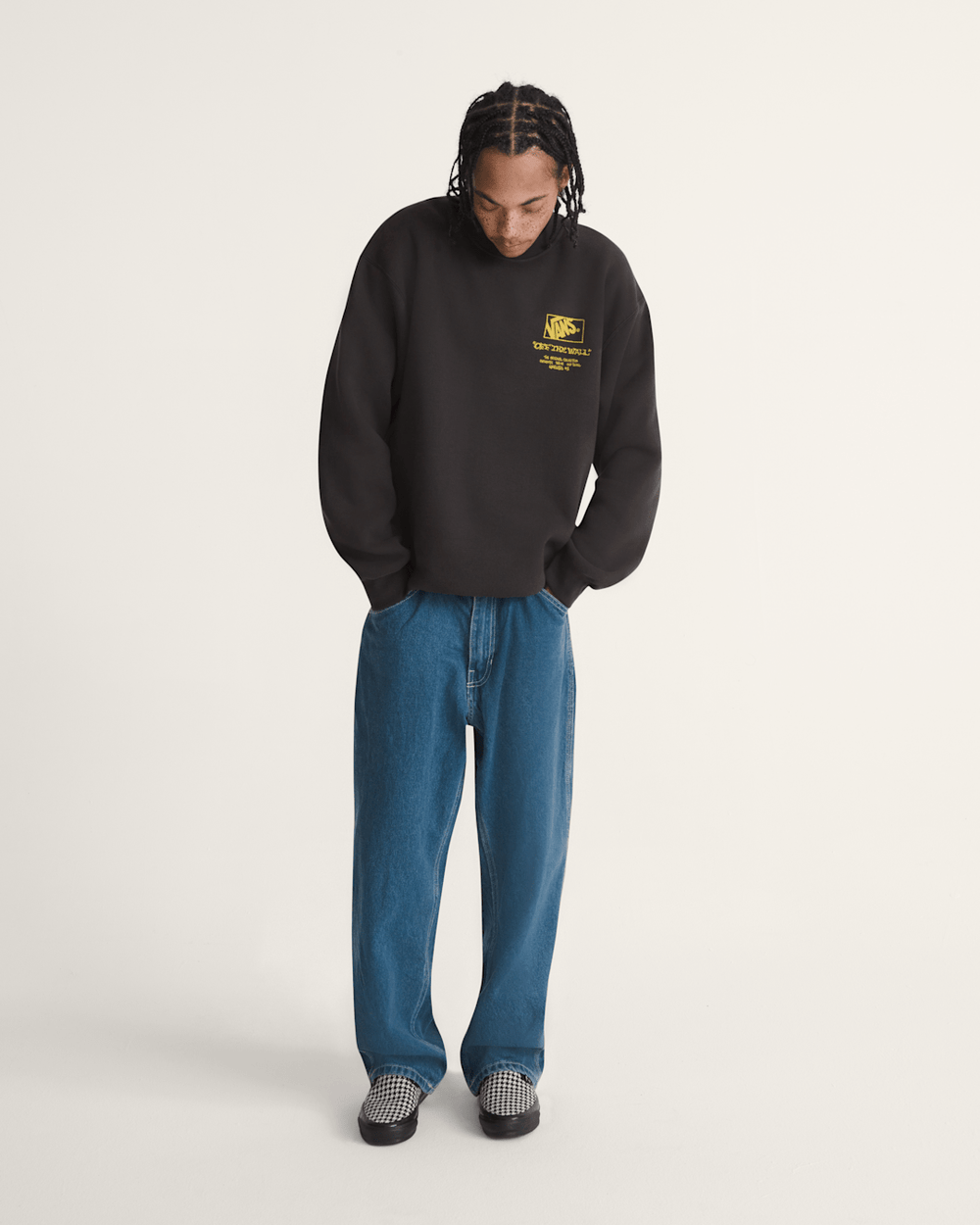 Circle Bones Formula Crew Sweatshirt in Black | Vans on sale