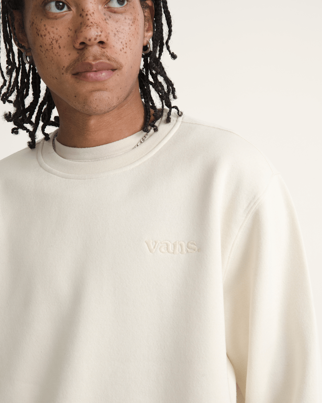 Vans 66 Crew Sweatshirt in Turtledove White | Vans near me
