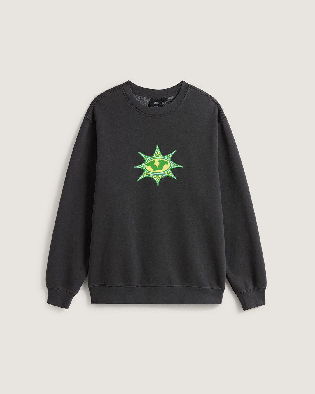 Star Checker Crew Sweatshirt in Black | Vans sale