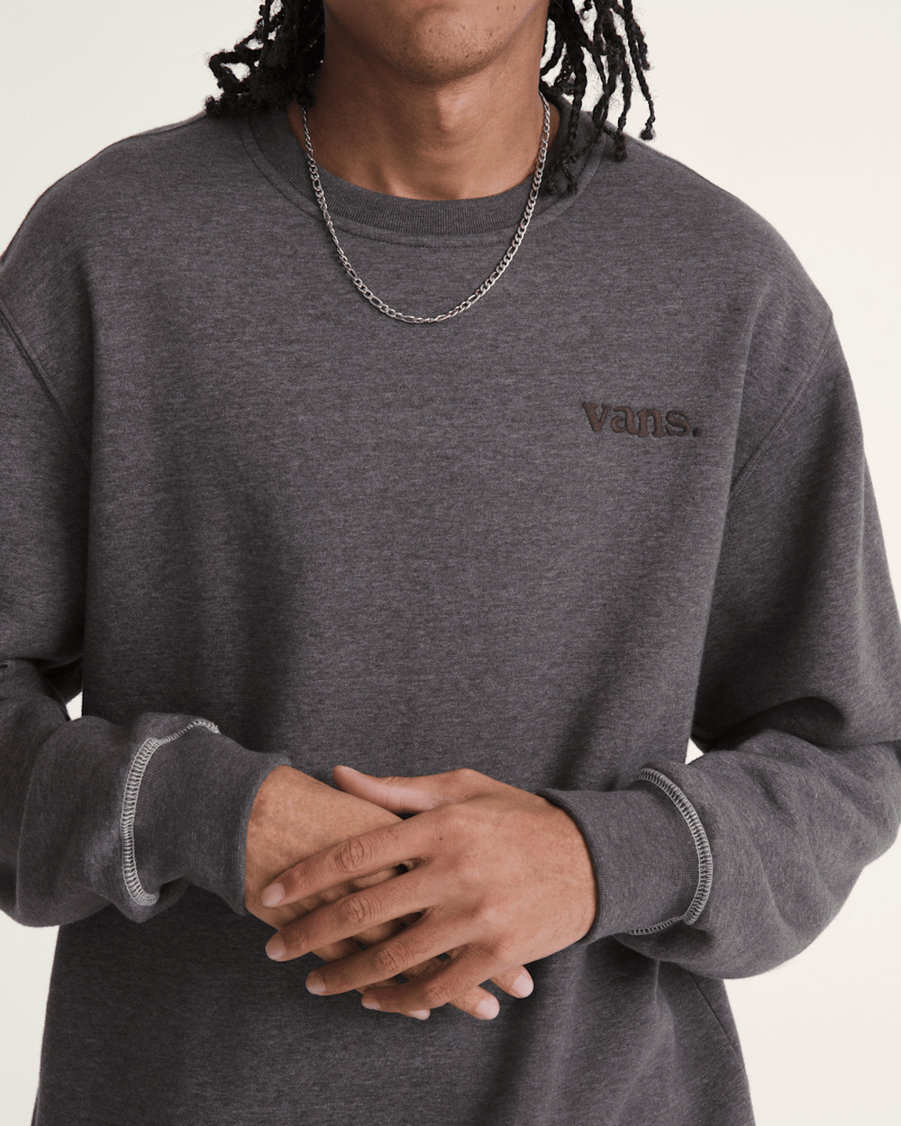 Vans 66 Crew Sweatshirt in Asphalt Grey | Vans online