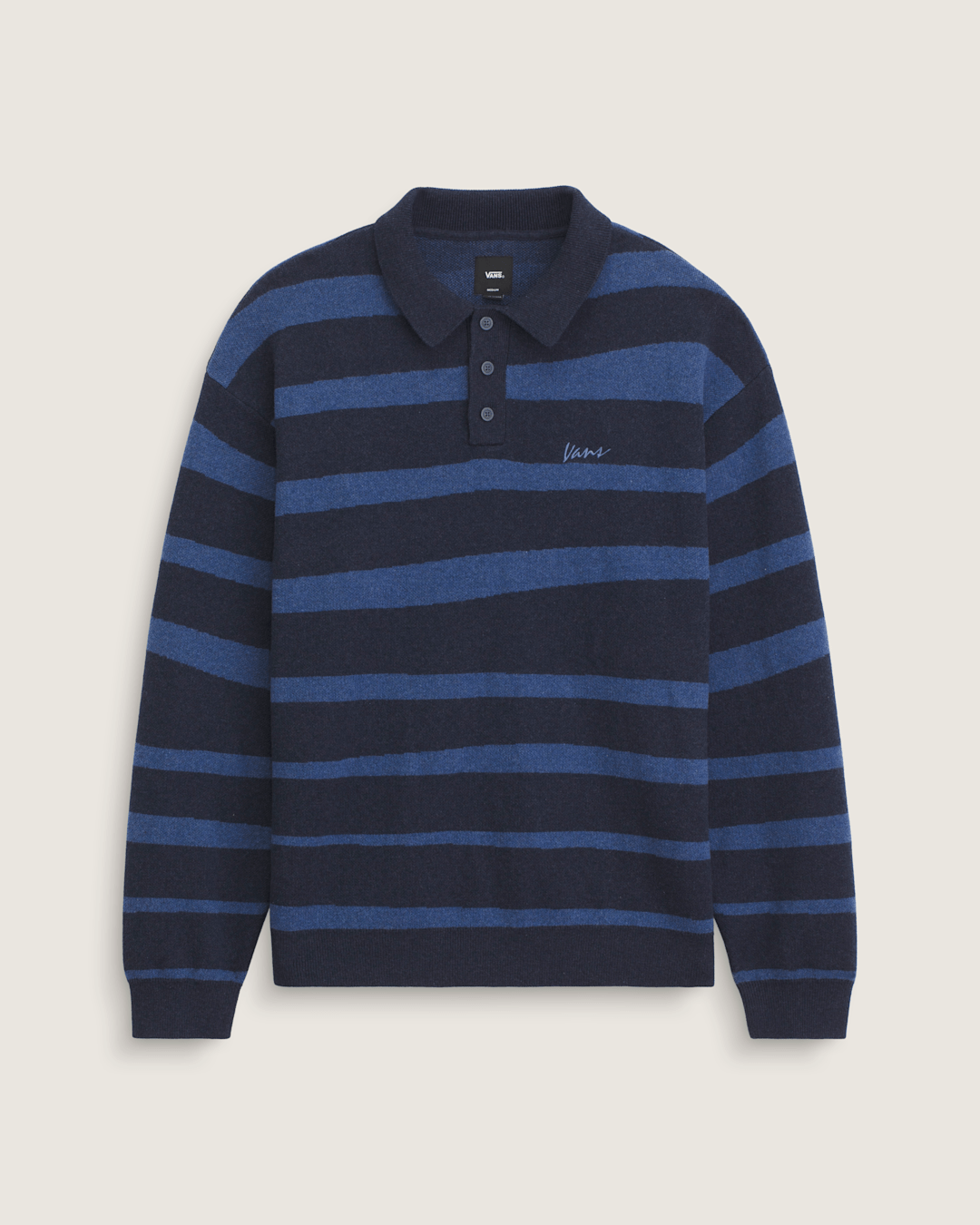 Davis Stripe Polo Sweater in Parisian Night Blue | Vans sale