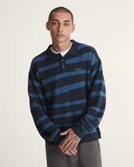 Davis Stripe Polo Sweater in Parisian Night Blue | Vans sale