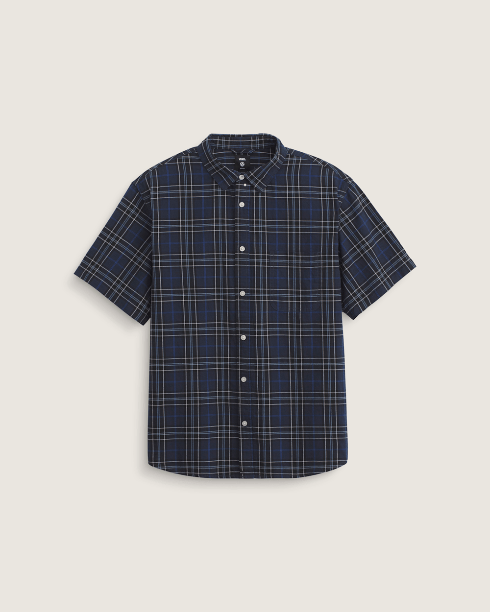 Lawson Plaid Button Up Shirt in Parisian Night Blue / Black | Vans discount