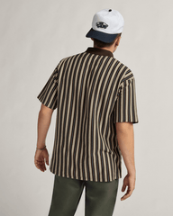Layton Stripe Polo Shirt in Demitasse Brown | Vans near me
