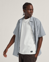 Lawson Stripe Button Up Shirt in White / Dress Blues | Vans sale