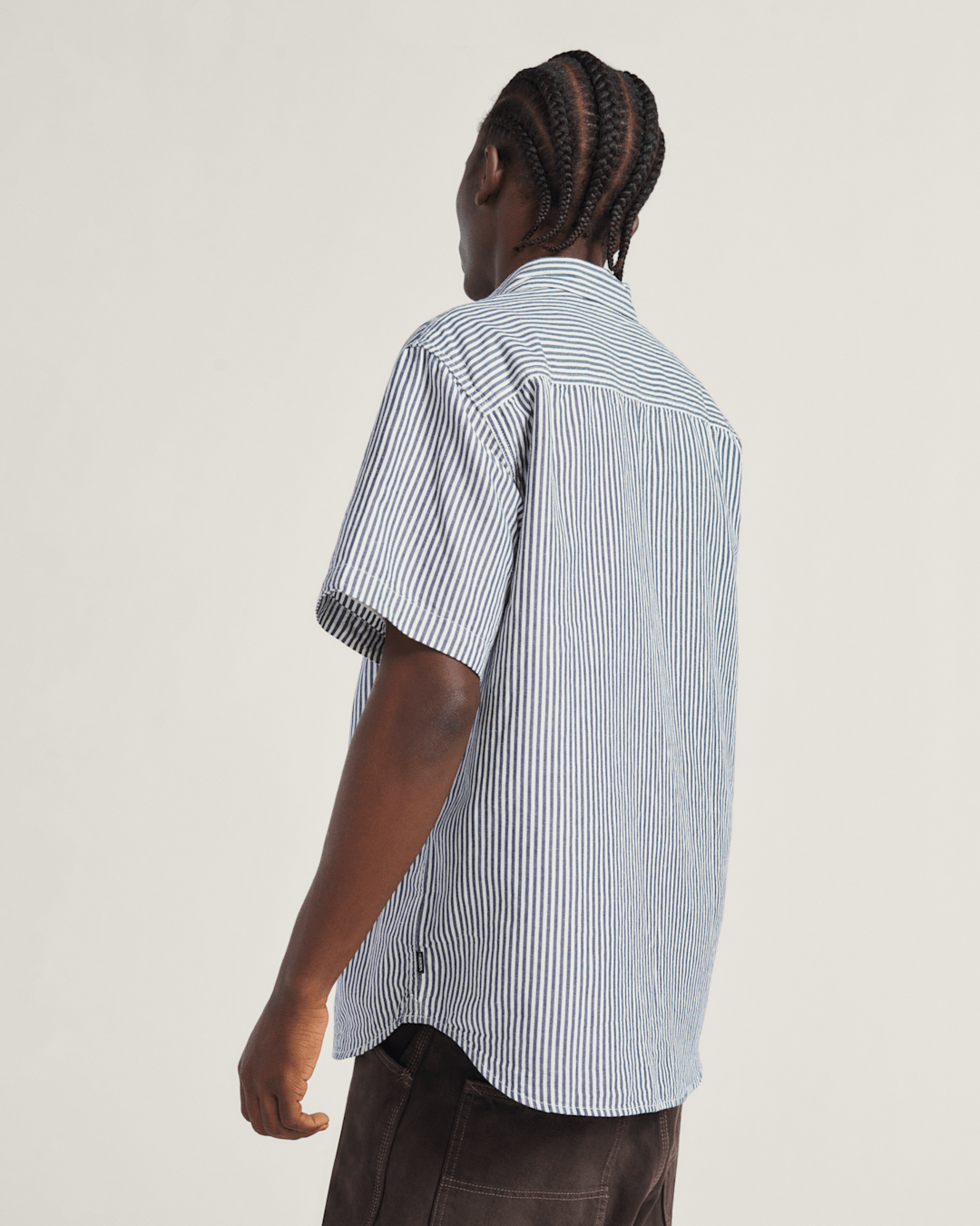 Lawson Stripe Button Up Shirt in White / Dress Blues | Vans sale