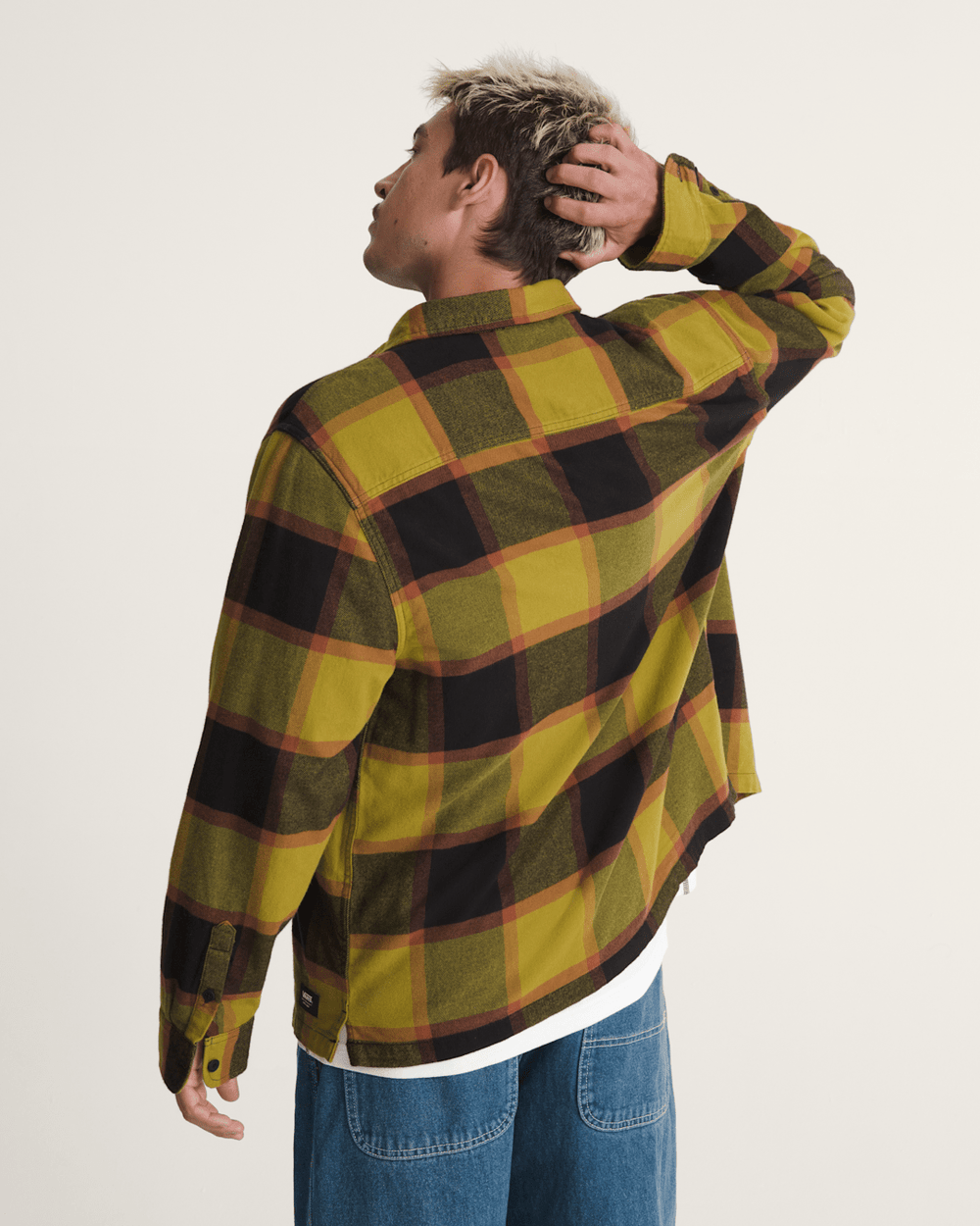 Larkspur Plaid Flannel Shirt in Burnt Gold Yellow / Black | Vans discount