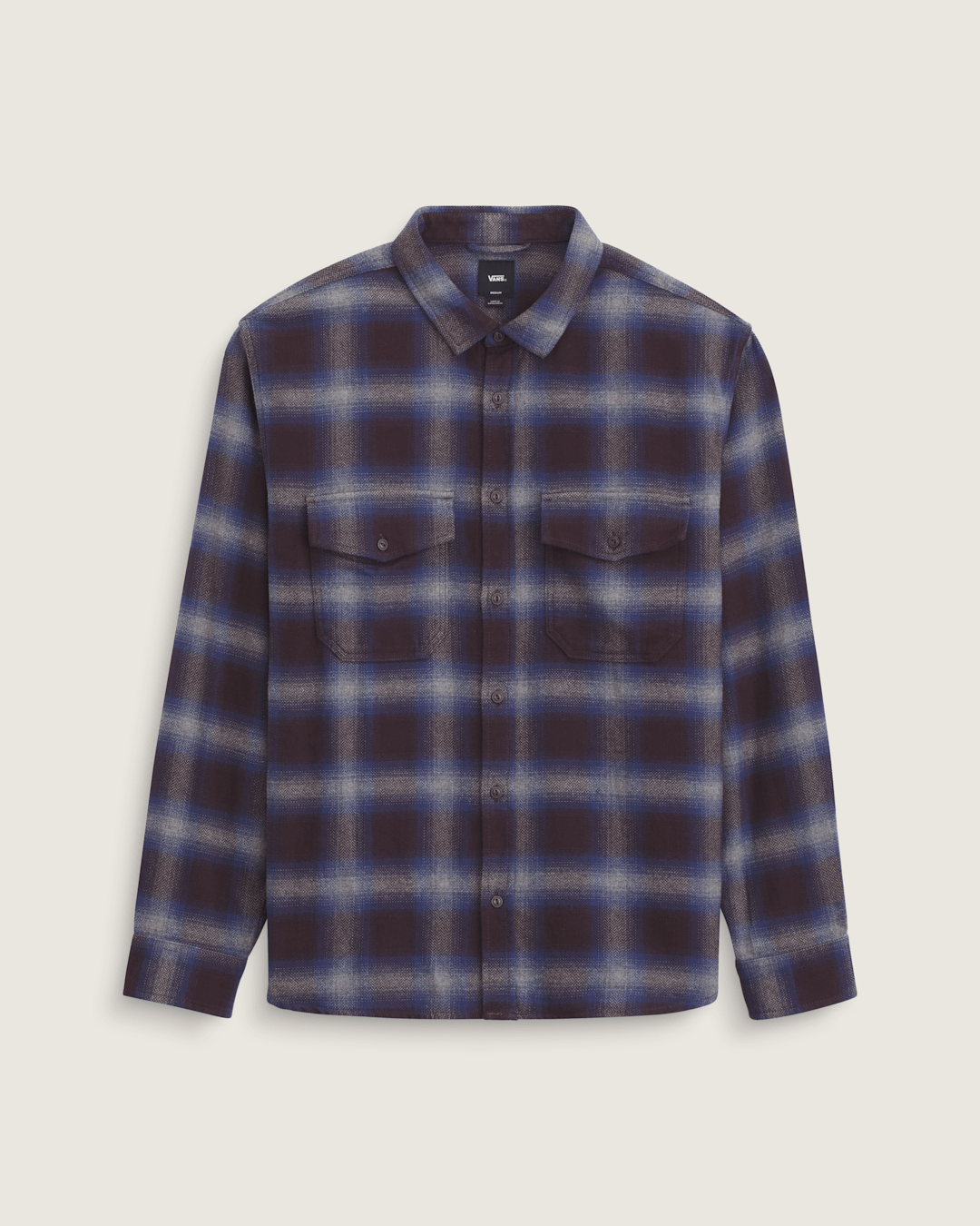 Bixby Plaid Flannel Shirt in Dark Port Red / Pewter Heather Grey | Vans online