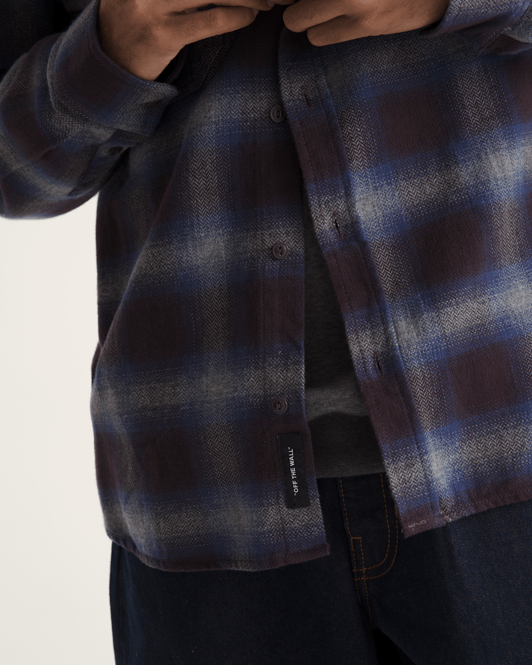 Bixby Plaid Flannel Shirt in Dark Port Red / Pewter Heather Grey | Vans online