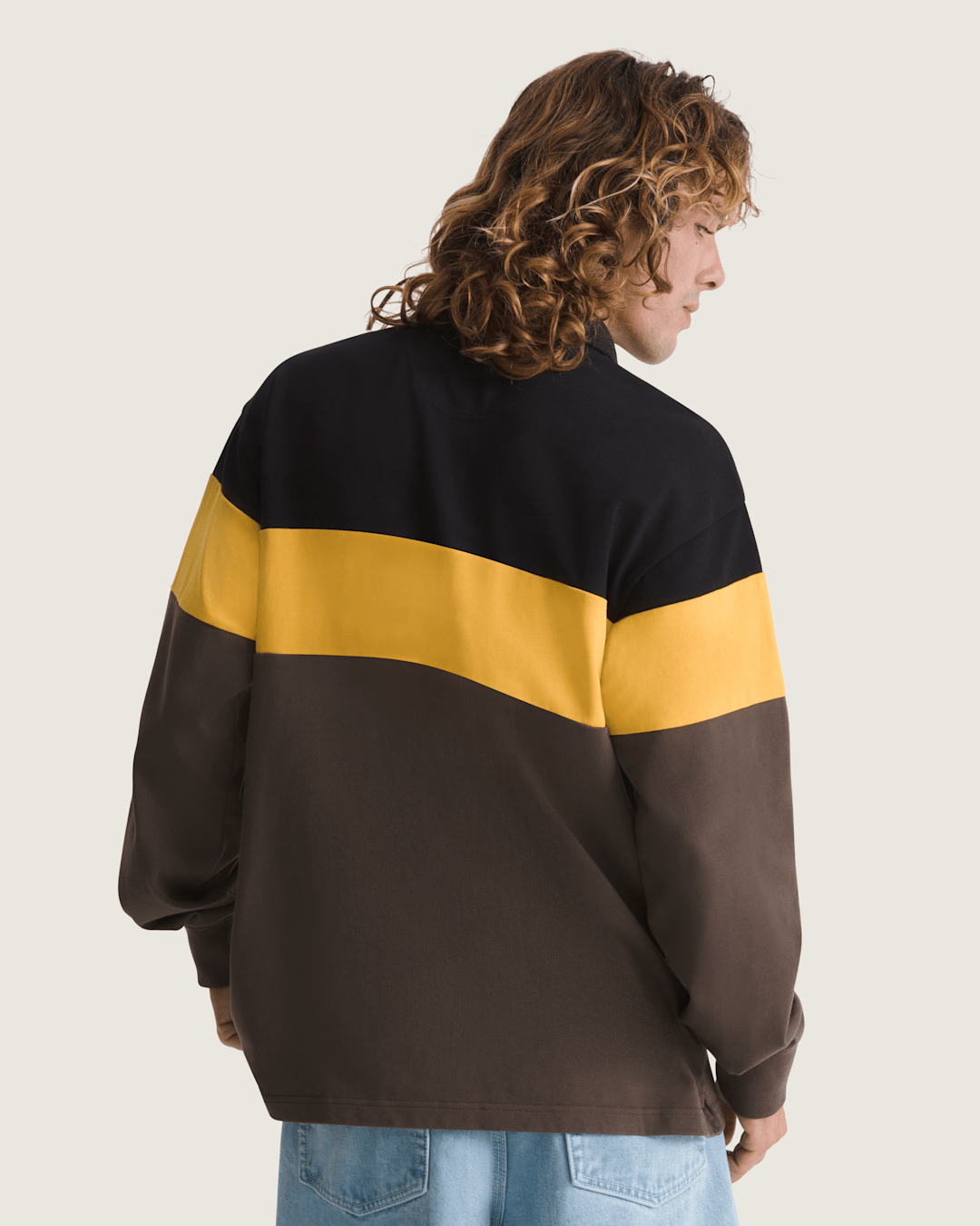 Andy Rugby Long Sleeve Shirt in Coal Brown | Vans outlet