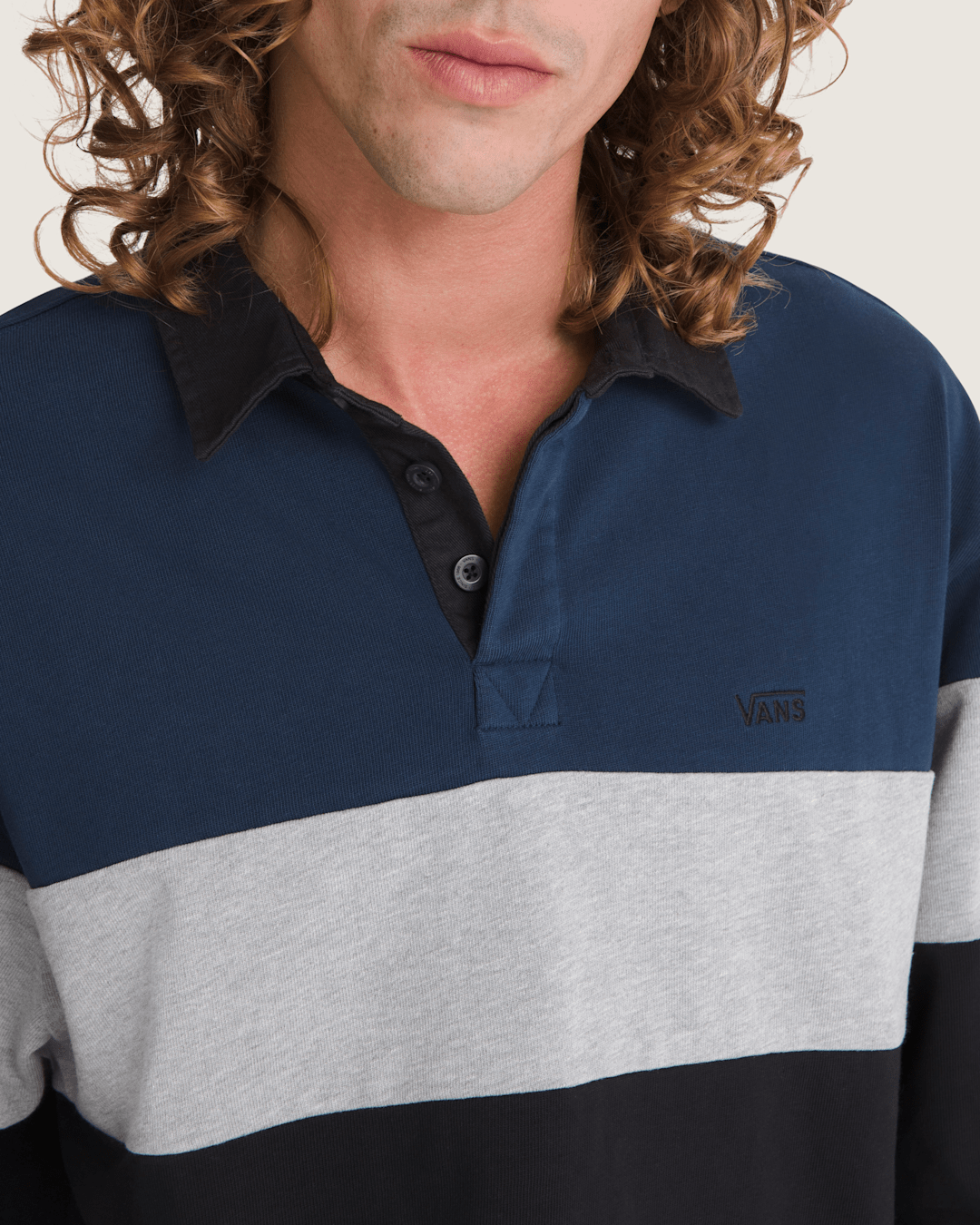 Andy Rugby Long Sleeve Shirt in Black | Vans near me