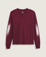 Blur Drop Long Sleeve T-Shirt in Burgundy | Vans outlet