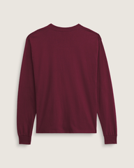 Blur Drop Long Sleeve T-Shirt in Burgundy | Vans outlet