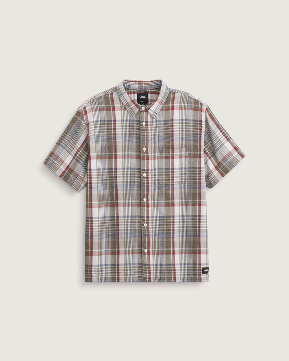 Premium Button Up Shirt in Egret White / Elm Green | Vans on sale