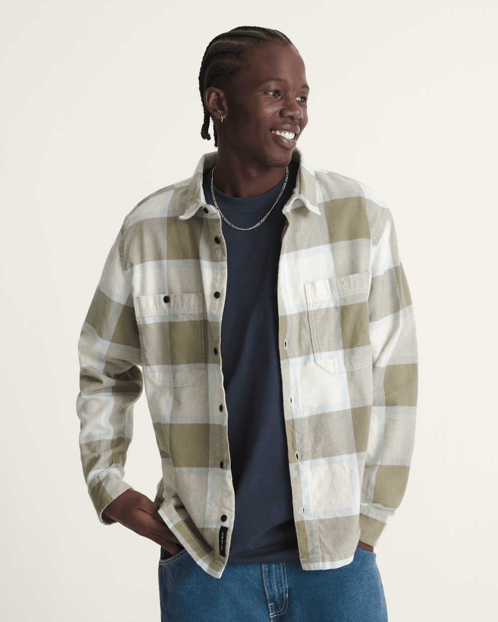 Larkspur Flannel Shirt in Turtledove White | Vans outlet