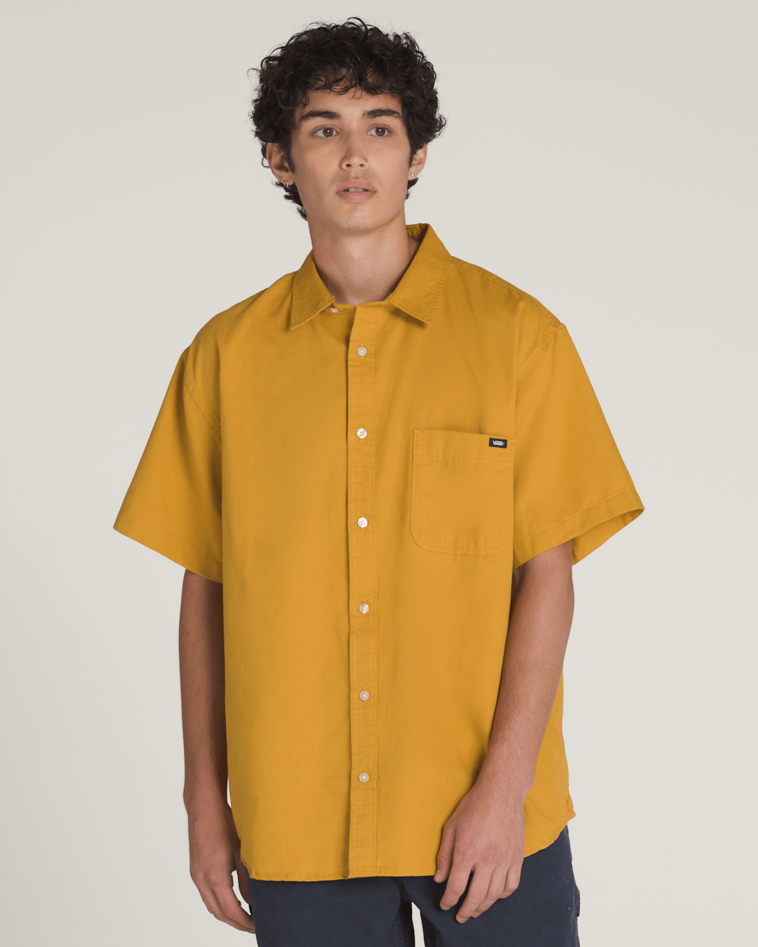 Lawson Solid Woven Shirt in Harvest Gold Yellow | Vans near me