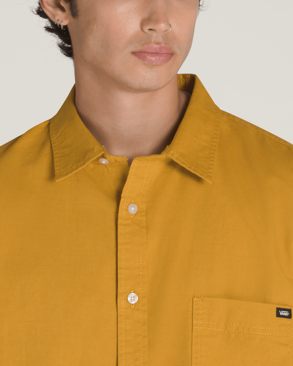 Lawson Solid Woven Shirt in Harvest Gold Yellow | Vans near me