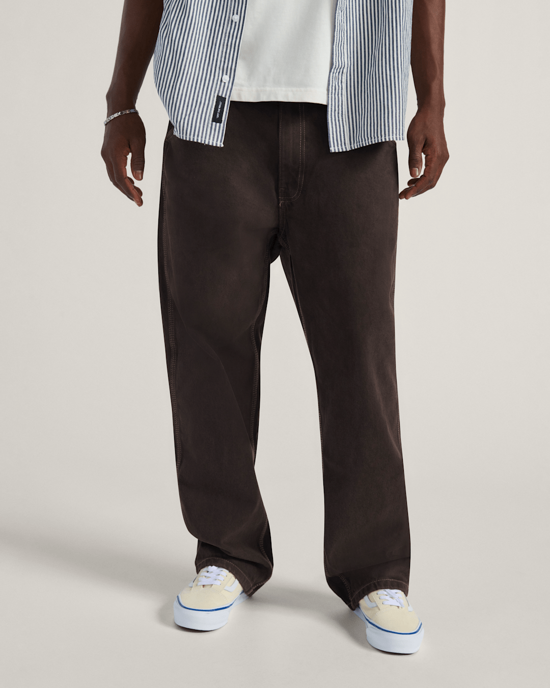 Skate Check-5 Loose Denim Pants in After Dark Brown | Vans on sale