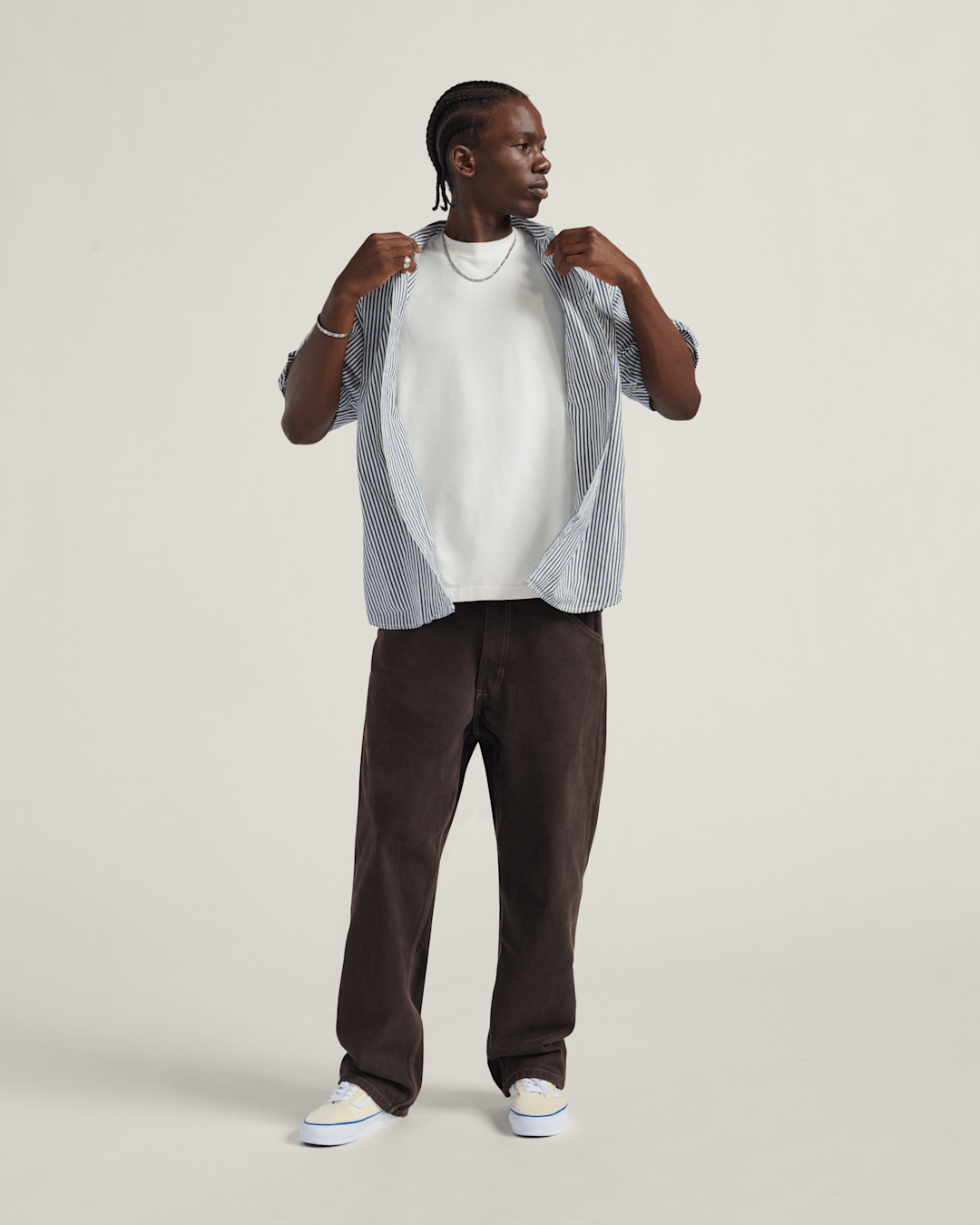 Skate Check-5 Loose Denim Pants in After Dark Brown | Vans on sale