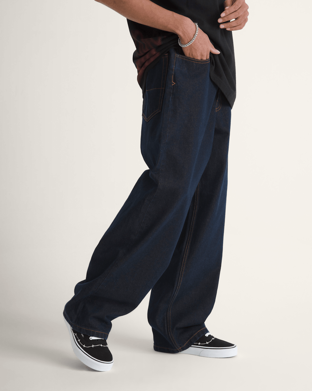 Check-5 Baggy Denim Pants in Dark Rinse Blue | Vans near me