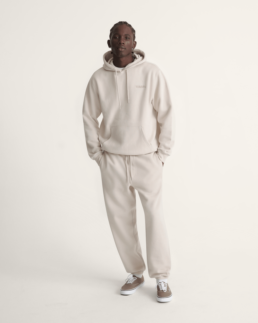 Vans 66 Sweatpants in Taupe Mist Grey | Vans on sale