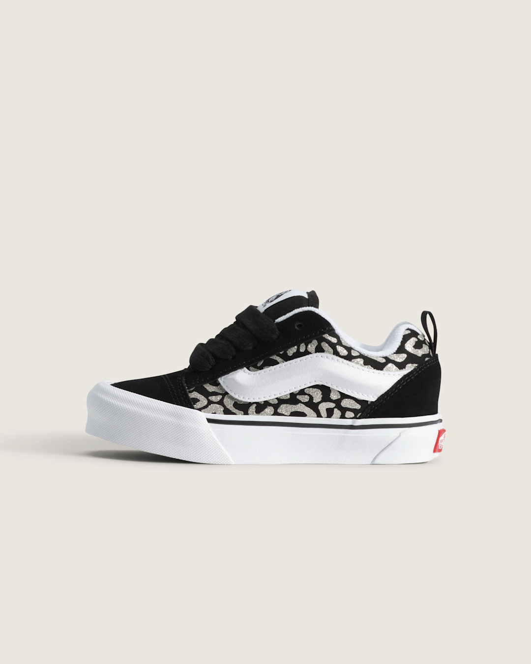 Little Kids Knu Skool Shoe in Leopard Glitter Black | Vans online