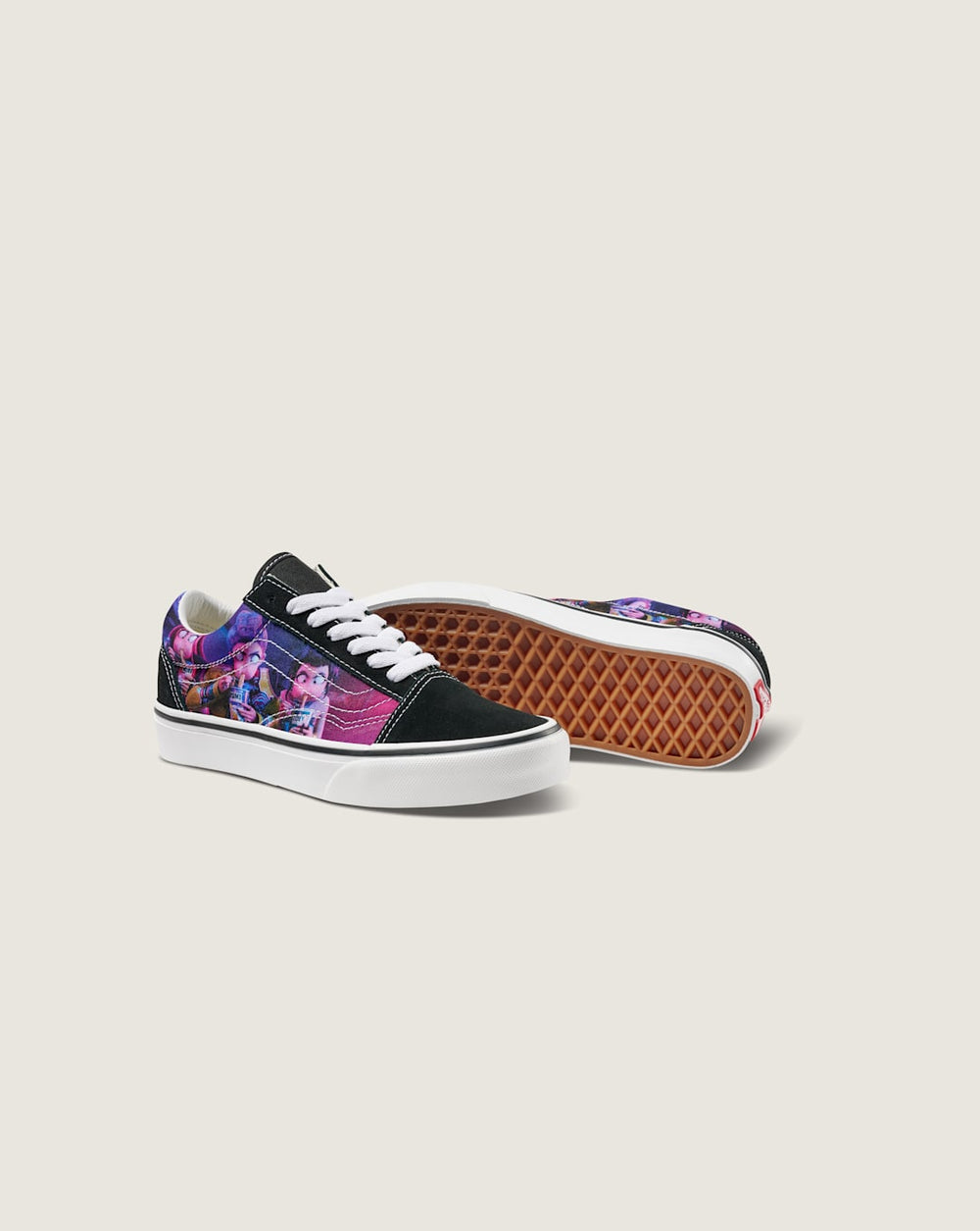 KPop Demon Hunters x Vans Big Kids Old Skool Shoe in Kpop Demon Hunters Black / Purple | Vans on sale